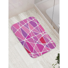 Uneven Color Blocks Bath Mat