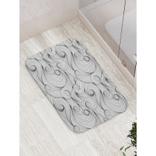 Curled Waves Bath Mat