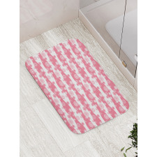 Monochrome Swirls Stripes Bath Mat