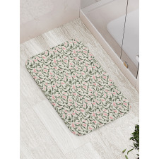 Tangled Stems and Lilies Bath Mat