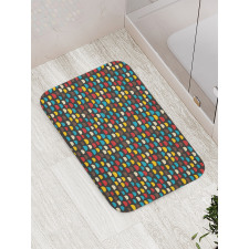 Retro Half Circles Bath Mat