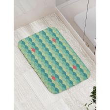 Half Circles Spirals Bath Mat