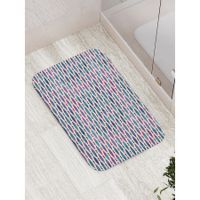 Retro Boho Oval Forms Bath Mat