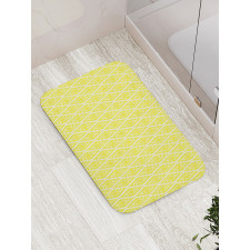 Leaves Diamond Shapes Bath Mat