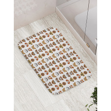 Comical Dog Caricature Design Bath Mat