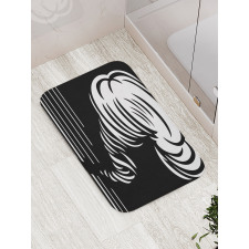 Monochrome Twister Design Bath Mat