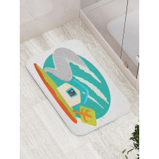 Cartoon Style Whirlwinds Bath Mat