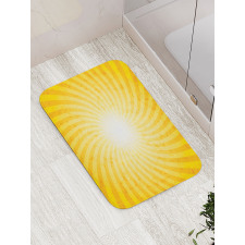 Sunburst Spiral Stripes Bath Mat