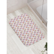 Colorful Pastel Plumage Bath Mat