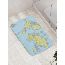 Adventure Detailed Map Bath Mat