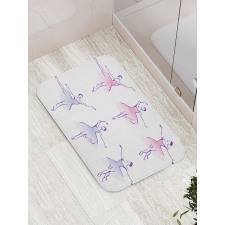 Dancer Women Watercolors Bath Mat