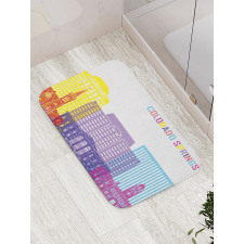 Colorful Urban City Sky Bath Mat