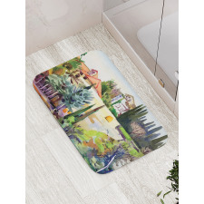 Tuscany Village Scenery Bath Mat