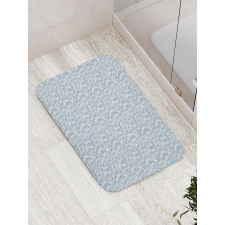 Retro Flower Bouquet Leaves Bath Mat