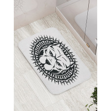 Aggressive Fighting Dog Bath Mat