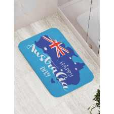 Aussie Day Words Bath Mat