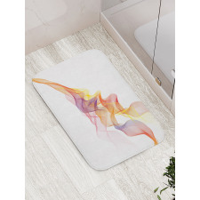 Colorful Abstract Lines Waves Bath Mat