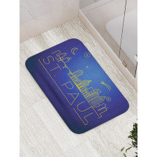 Line Art Style St Paul Bath Mat