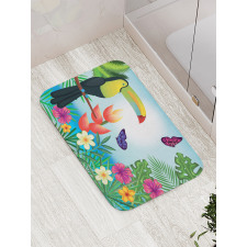 Paradise Flower Blossoms Bath Mat