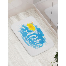 Abstract Buds and Blossoms Bath Mat