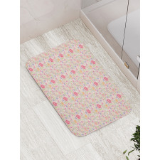 Delicate Spring Garden Peony Bath Mat