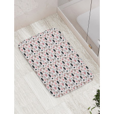 Christmas Baubles Dots Bath Mat