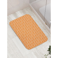 Fox Faces Forest Animals Bath Mat