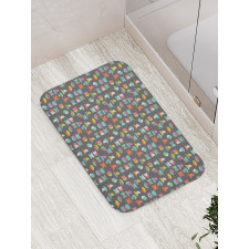 Half Circles Geometrical Bath Mat