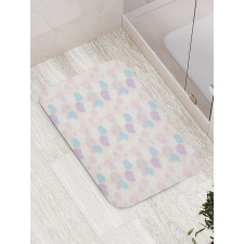 Soft Toned Dahlia Petals Bath Mat