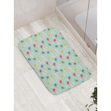 Chamomile Daisy Summer Season Bath Mat