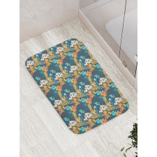 Paintbrush Petals Sketchy Bath Mat