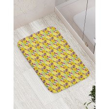 Vibrant Summer Blossoms Art Bath Mat