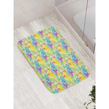 Trippy Paintbrush Pattern Bath Mat