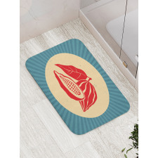 Retro Comic Style Pop Art Bath Mat