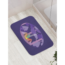 Forest Scenery with Tents Bath Mat