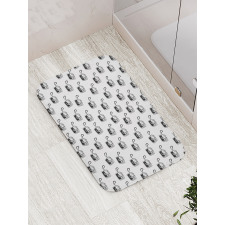 Doodle Retro Photo Devices Bath Mat