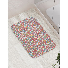 Colorful Film Retro Pattern Bath Mat