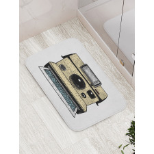 Vintage Polaroid Machine Bath Mat