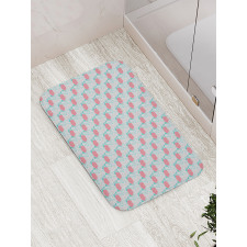 Vintage Flowers with Leaves Bath Mat