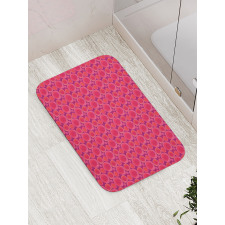 Retro Circular Composition Bath Mat