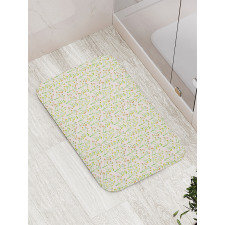 Doodle Flowers Garden Art Bath Mat