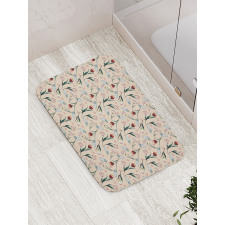 Romantic Nostalgic Blossom Bath Mat