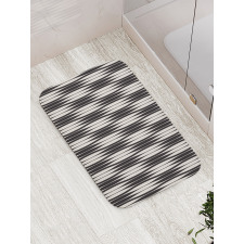 Geometric Line Composition Bath Mat