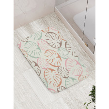 Retro Style Monstera Leaf Bath Mat