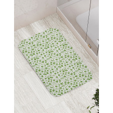 Hawaiian Plants Pattern Bath Mat