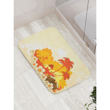 Coconut Cocktails and Palms Bath Mat