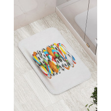 Balls Alphabet Theme Bath Mat