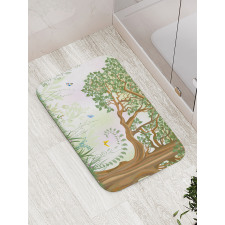 Spring Butterfly Paint Bath Mat