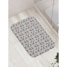 Foliage and Doodle Petals Bath Mat