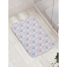 Foliage Leaves and Petals Bath Mat